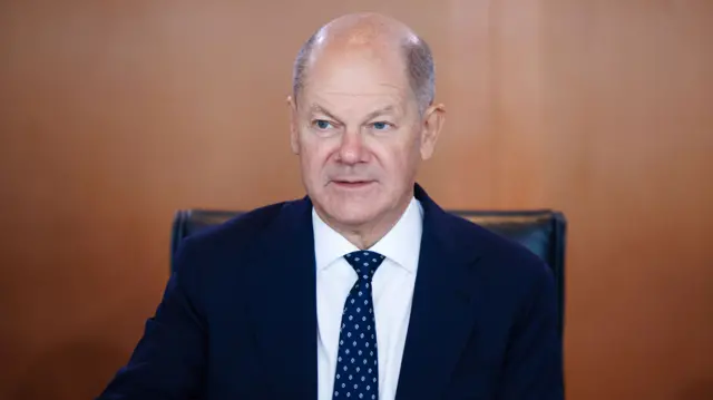 A file photo of German Chancellor Olaf Scholz