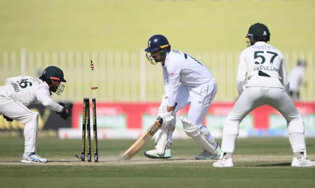 Jack Leach is stumped