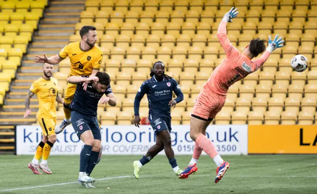 Danny Wilson scores for Livingston against Raith Rovers