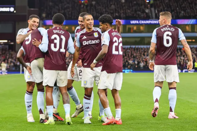 Aston Villa celebrate