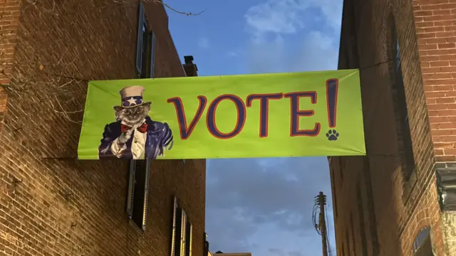 Vote sign in Ann Arbor, Michigan