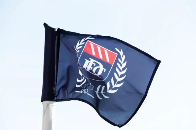 A Dundee flag at Dens Park