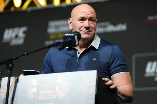 Dana White at the news conference