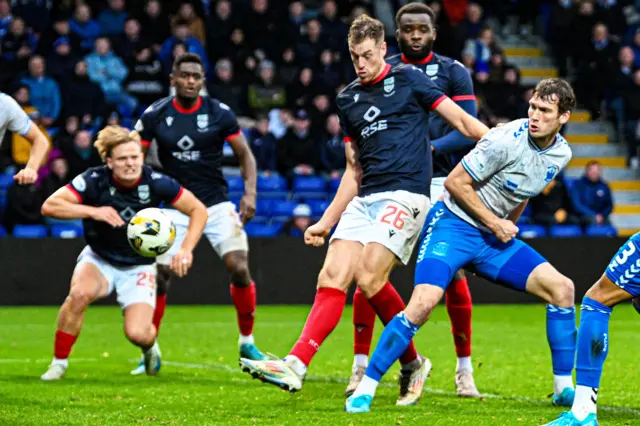 Kilmarnock's Joe Wright diverts into his own net against Ross County