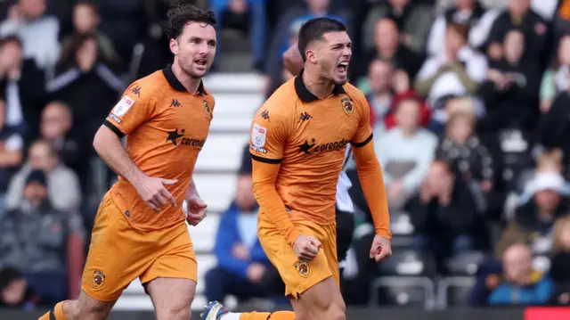 Hull celebrate scoring