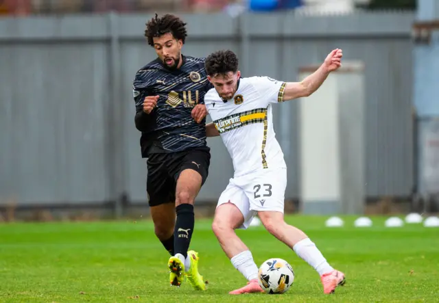 Inverness CT's Remi Savage and Dumbarton's Michael Ruth