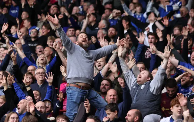 Ipswich fans celebrate