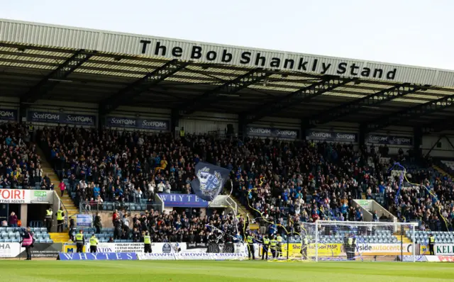 St Johnstone supporters in the Bob Shankly Stand at Dens Park