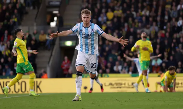 Tommy Conway of Middlesbrough celebrates scoring his team's second goal