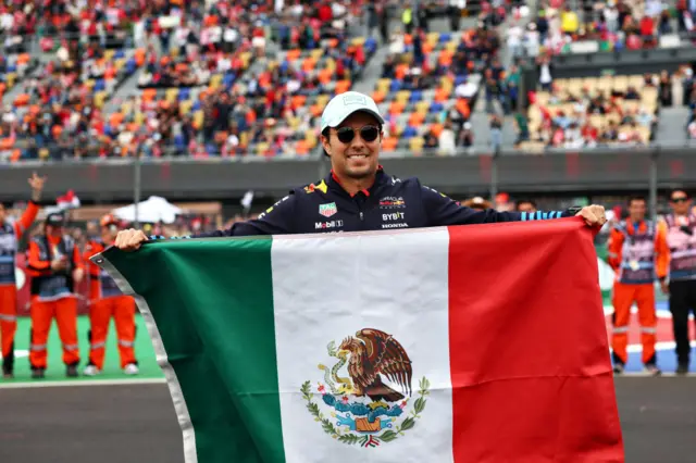 Sergio Perez at the Mexican GP.