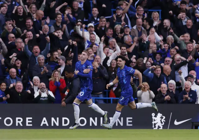 Palmer celebrates his goal