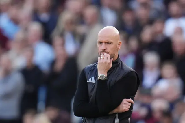 Ten Hag watches on deep in thought