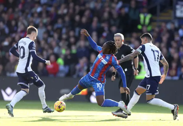 Eze tries to dribble through midfield