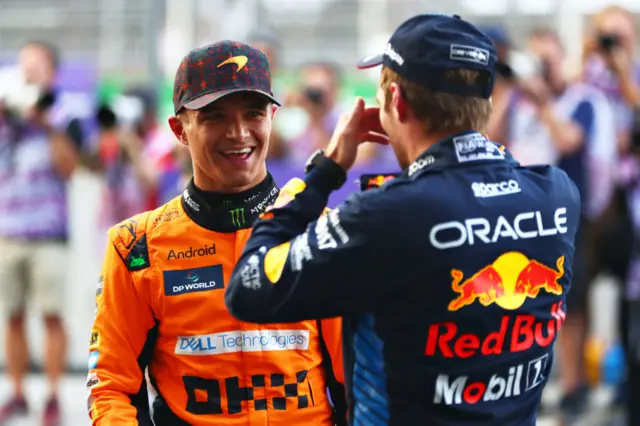 Lando Norris and Max Verstappen