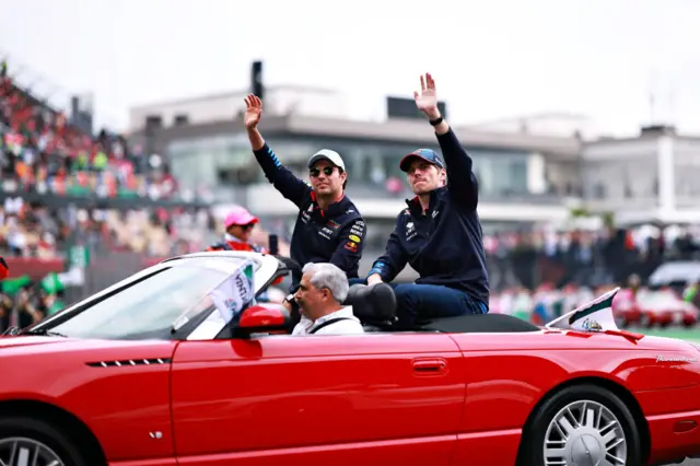 Sergio Perez and Max Verstappen