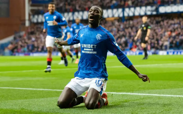 Mohamed Diomande celebrates