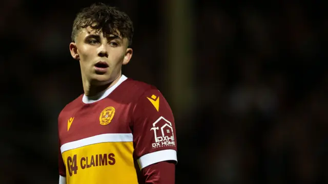 Motherwell midfielder Tom Sparrow