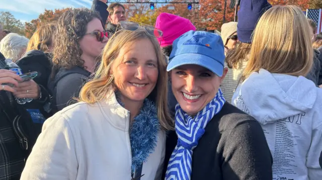 Voters at the Harris rally in Ann Arbor