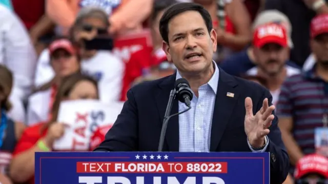 Marco Rubio at a Trump rally