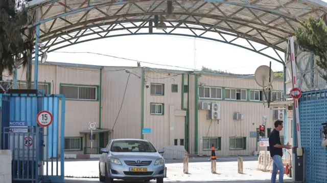 The entrance to the Unrwa offices in Jerusalem