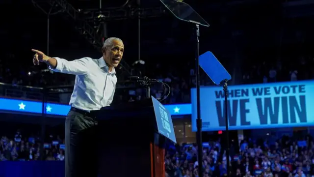 Barack Obama on stage