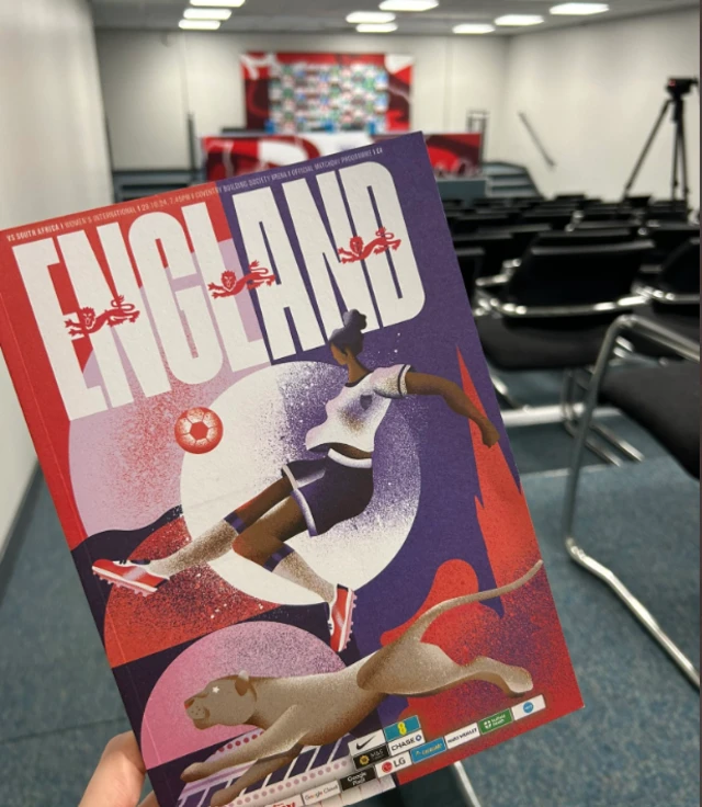 England v South Africa match programme