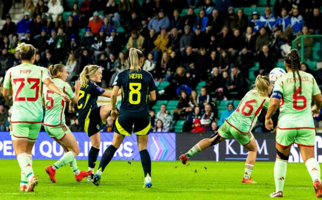 Cuthbert scores her goal