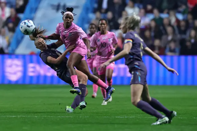 Georgia Stanway getting fouled