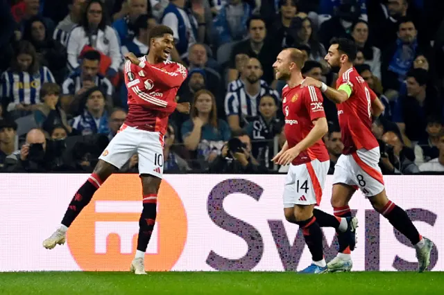 Marcus Rashford celebrates