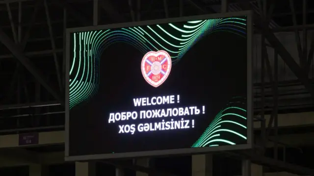 Hearts welcome sign