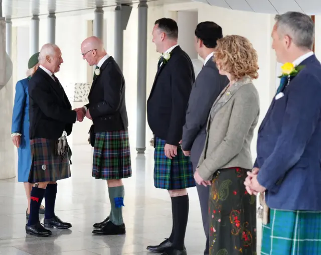 King Charles meets Scottish political leaders at Holyrood