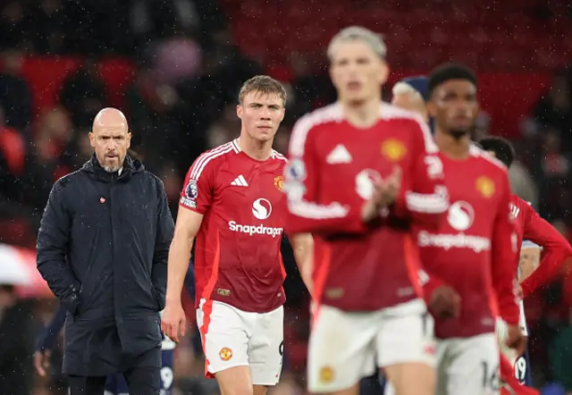 Erik ten Hag looks on