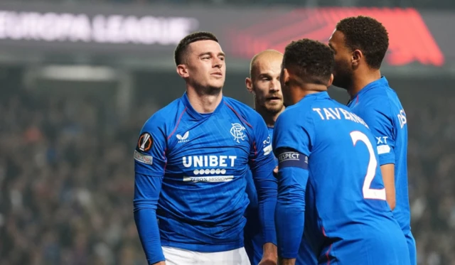 Tom Lawrence (left) celebrates scoring