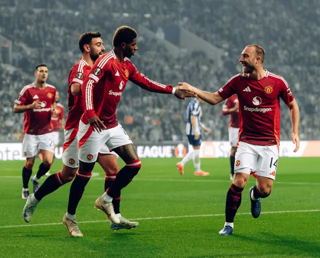 Marcus Rashford of Manchester United celebrates