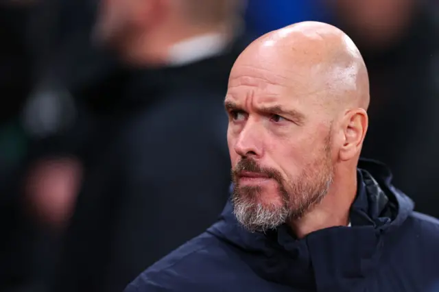 Erik ten Hag looking focussed