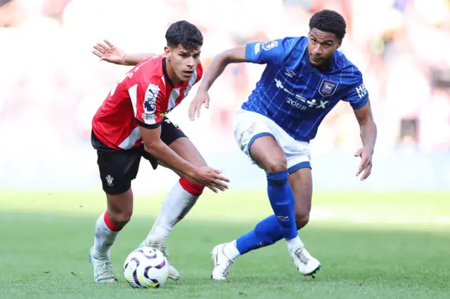 Jens Cajuste (right) in action against Southampton