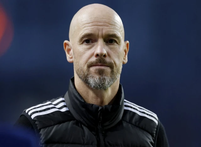 Erik ten Hag looks on