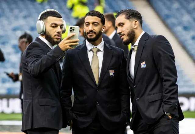 Georges Mikautadze (left) and Said Benrahma (centre) are among the substitutes as Rayan Cherki (right) starts