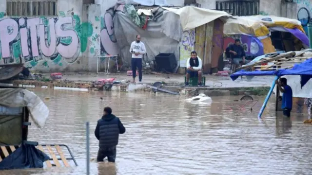 A flooded slum area is pictured in Picanya, near Valencia,