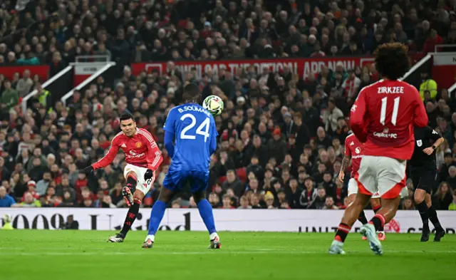 Casemiro of Manchester United scores