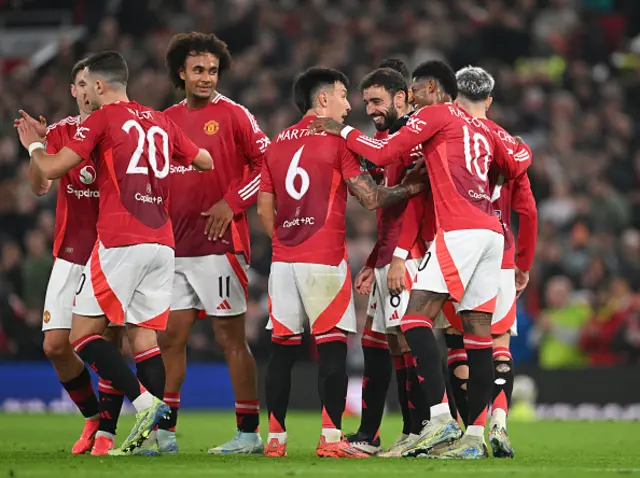 Bruno Fernandes of Manchester United celebrates