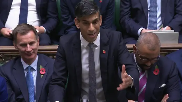 Sunak speaking in Commons