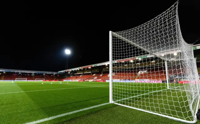 Pittodrie under the lights