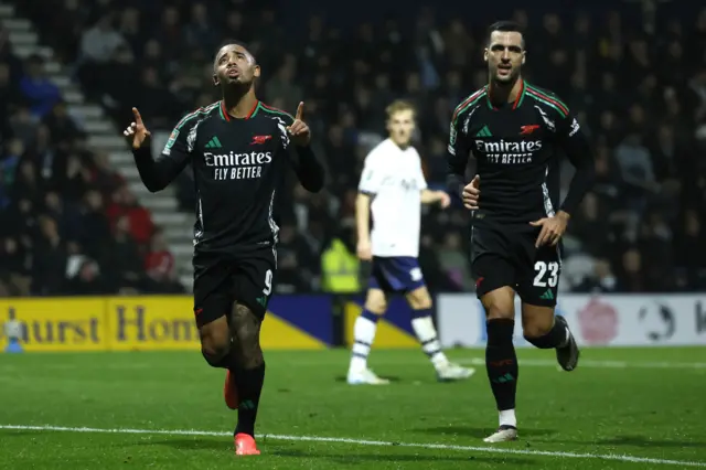 Gabriel Jesus celebrates