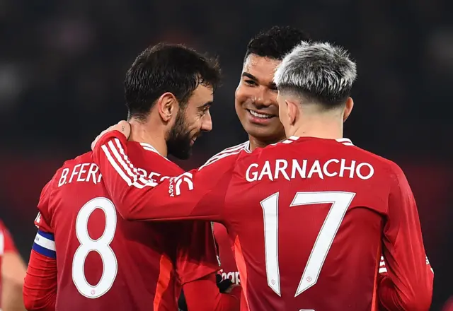 Bruno Fernandes celebrates