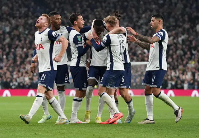 Tottenham Hotspur's Pape Matar Sarr celebrates