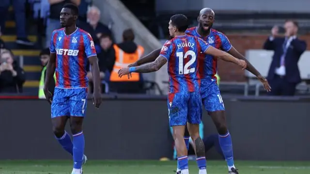 Jean-Philippe Mateta of Crystal Palace celebrates