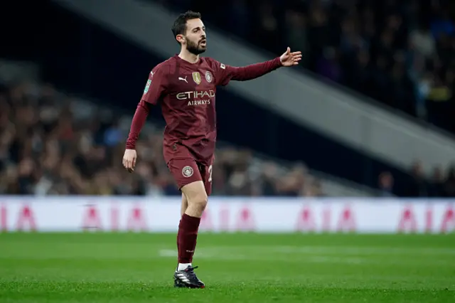 Bernardo Silva shouts instructions