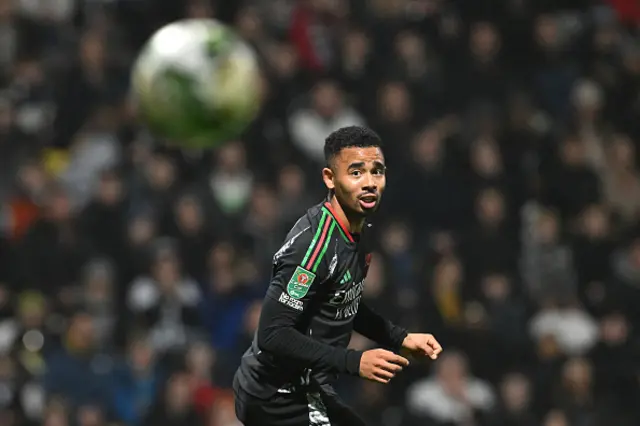 Gabriel Jesus looks on