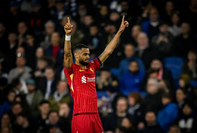 Cody Gakpo of Liverpool celebrating